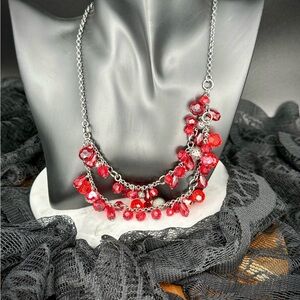 Elegant Red Beaded Necklace